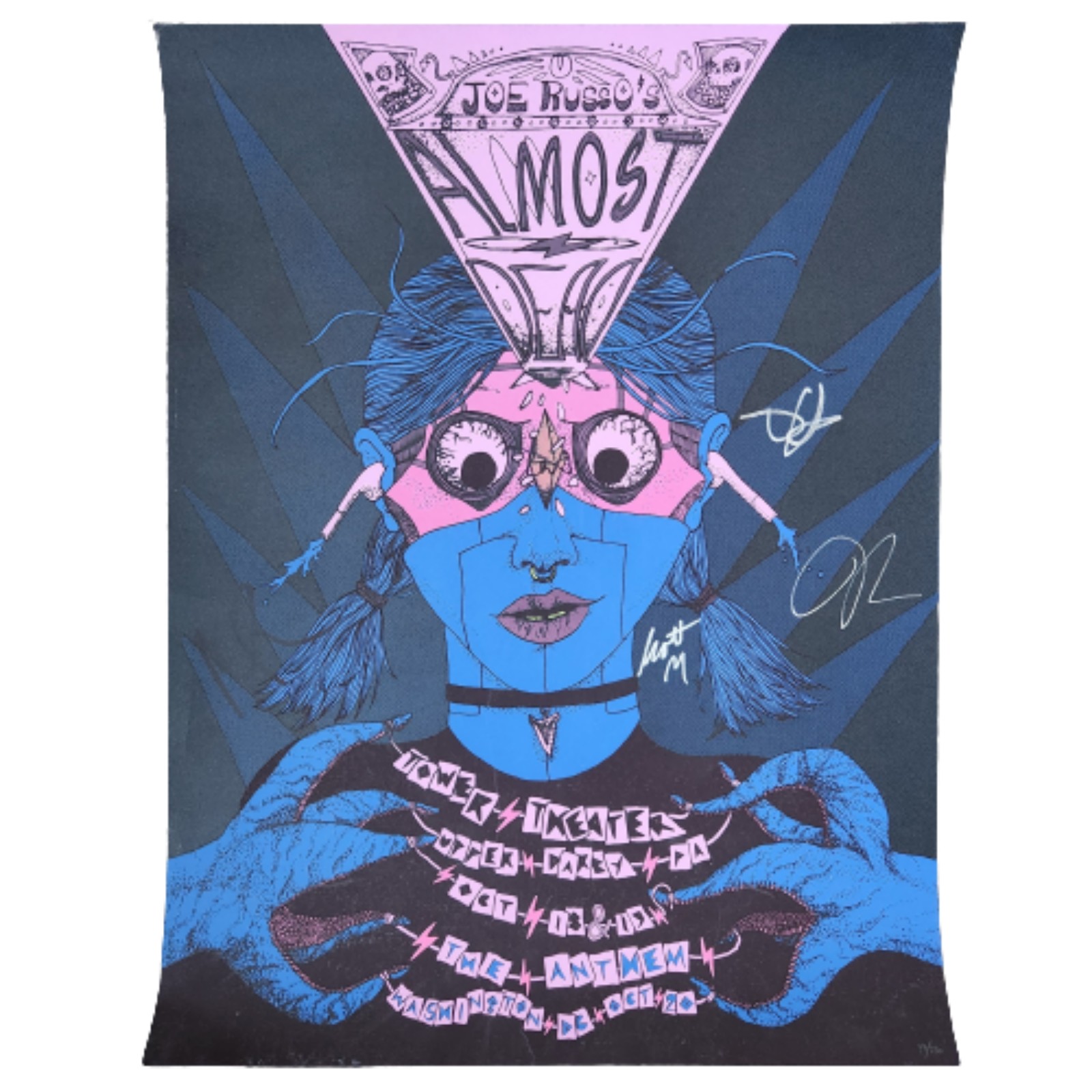 Signed Joe Russo's Almost Dead Oct 2018 Tour Poster JRAD Tower Theatre Upper Dar