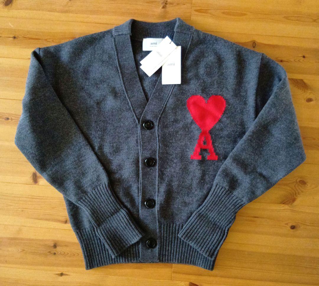 【Unused】ami paris Women's Knit Cardigan Gray S