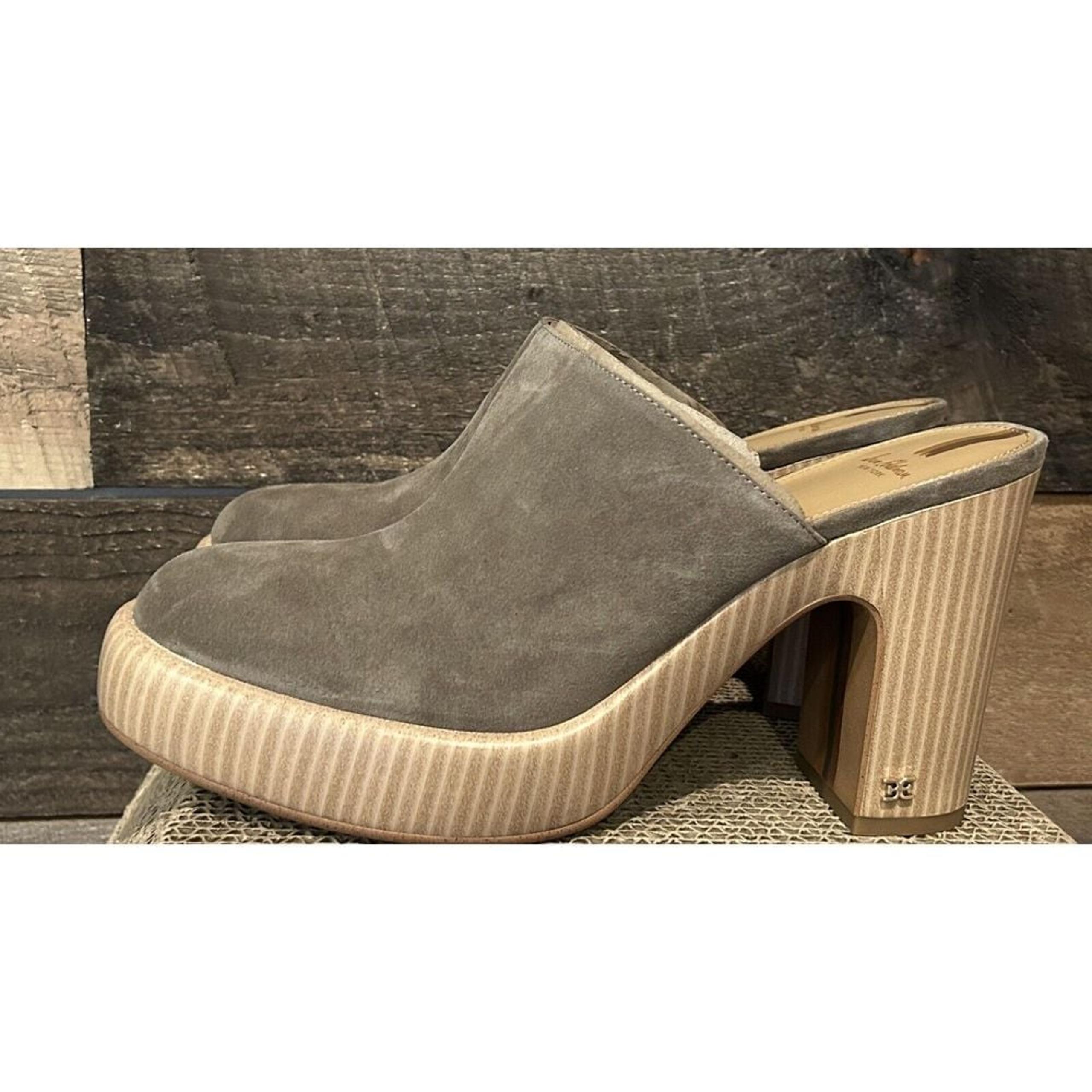 Sam Edelman Shiloh Desert Leather Heel Mule Size 11 NEW