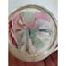 Vintage Pastel Lattice Dome Glass Hand Blown Paperweight