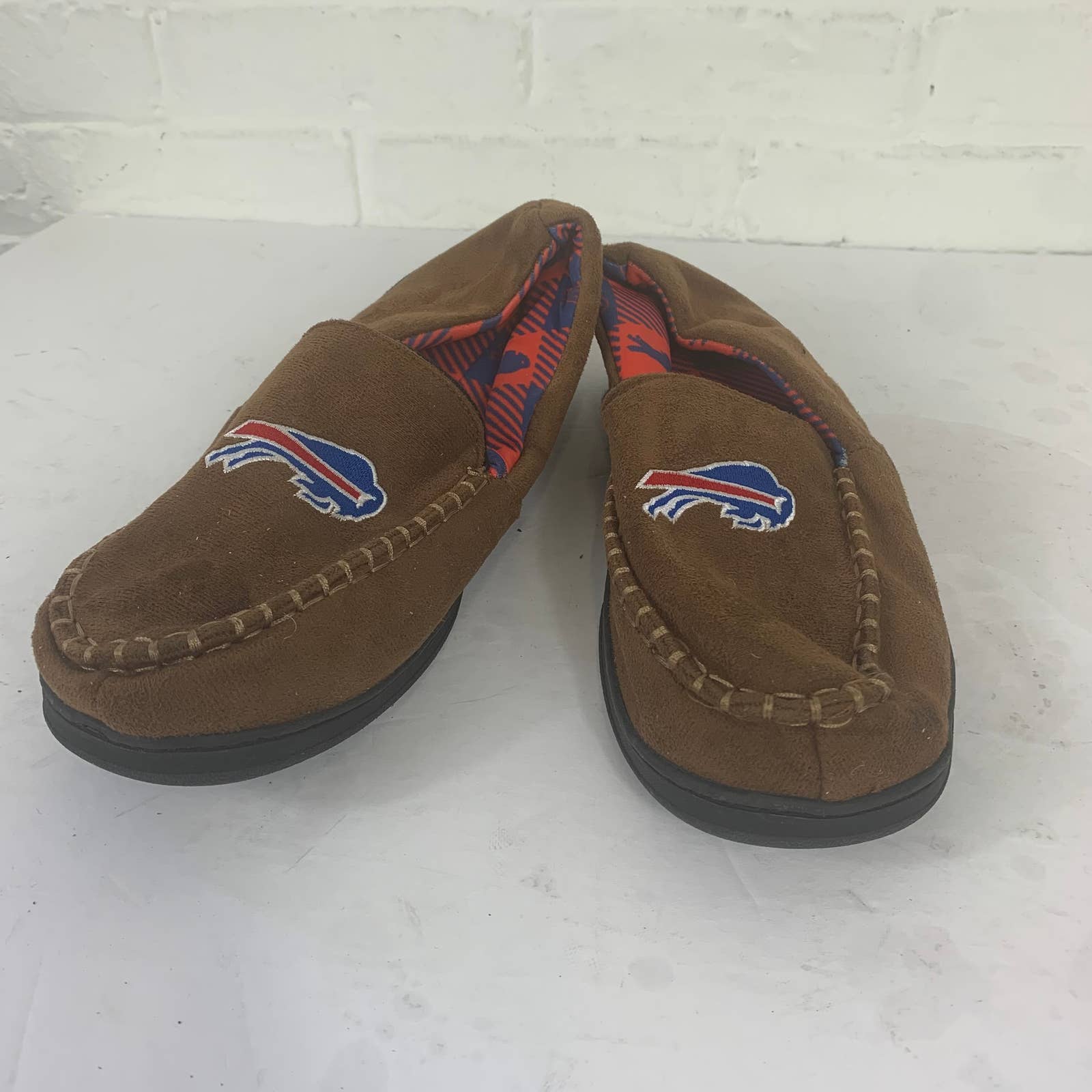 Foco Men's Soft Micro-Suede Moccasin Slippers Slip-On Tan Size L