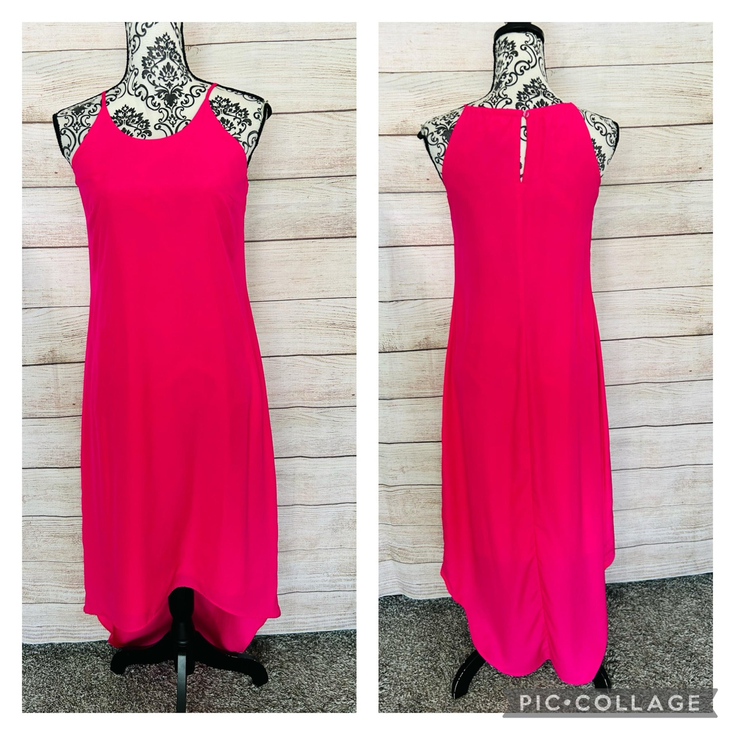 Old Navy Women’s Fuchsia Pink High Low High Neck Sleeveless Dress Size XS
