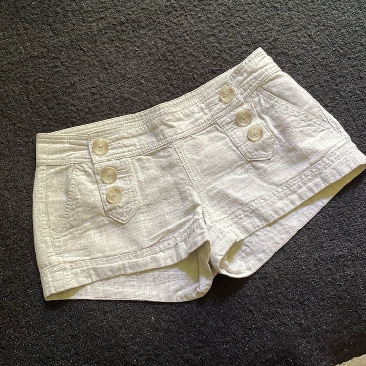 EXPRESS SIZE 0 TAN NAUTICAL SHORTS