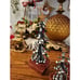 Vintage Rustic Cottage Curled Metal Snow Flocked Christmas Tree Decor Set Of 3