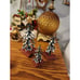 Vintage Rustic Cottage Curled Metal Snow Flocked Christmas Tree Decor Set Of 3