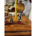 Vintage Rustic Cottage Curled Metal Snow Flocked Christmas Tree Decor Set Of 3