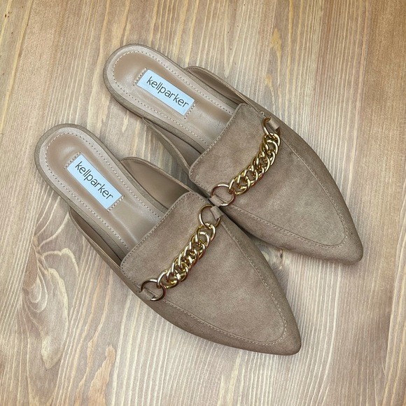 Kellparker Tan Chain Mules