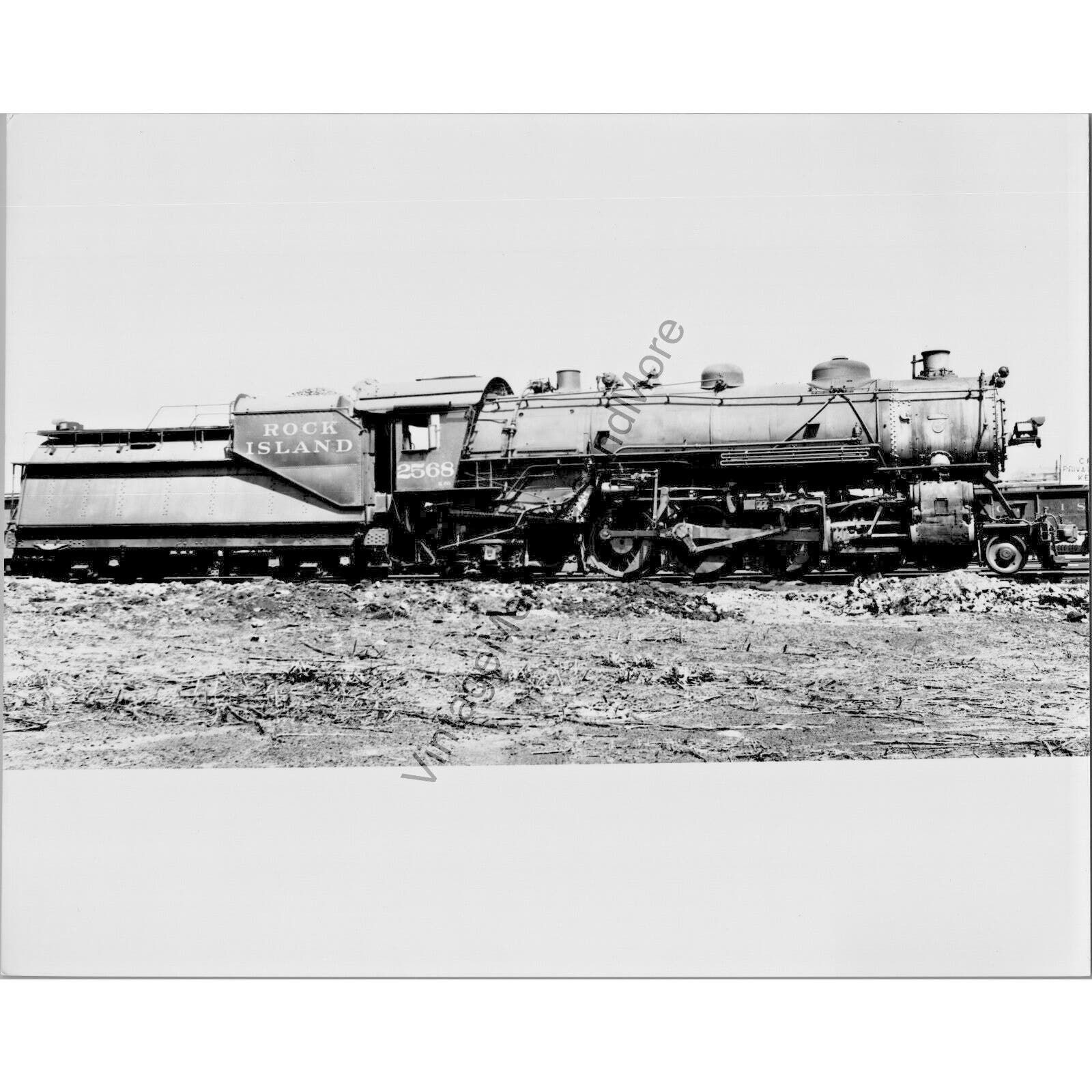 VTG 1939 Rock Island Railroad 2568 Steam Locomotive Kansas, KS Real Photo T1-38