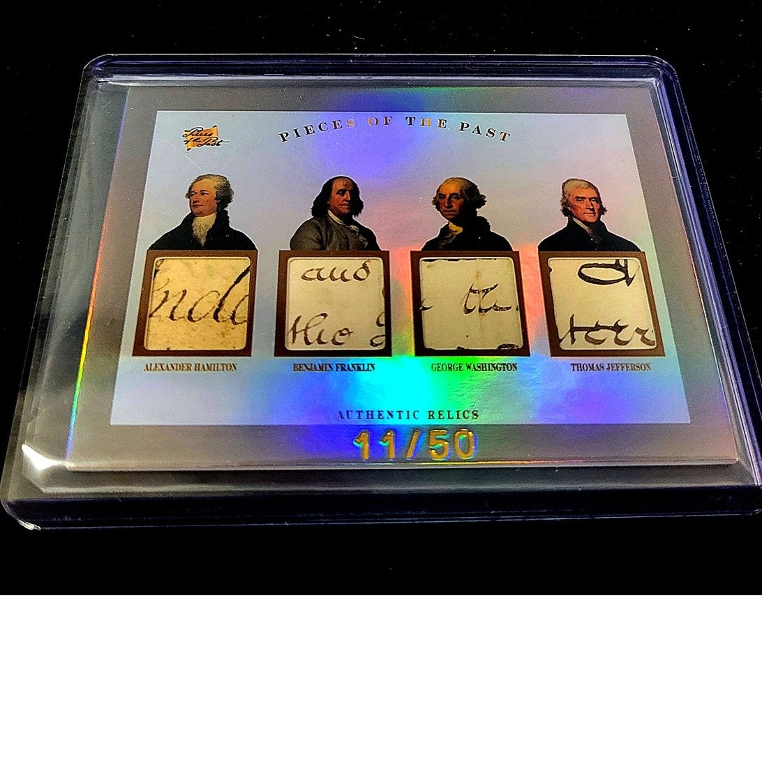 Handwriting Relics of George Washington, Jefferson, Franklin & Hamilton POTP