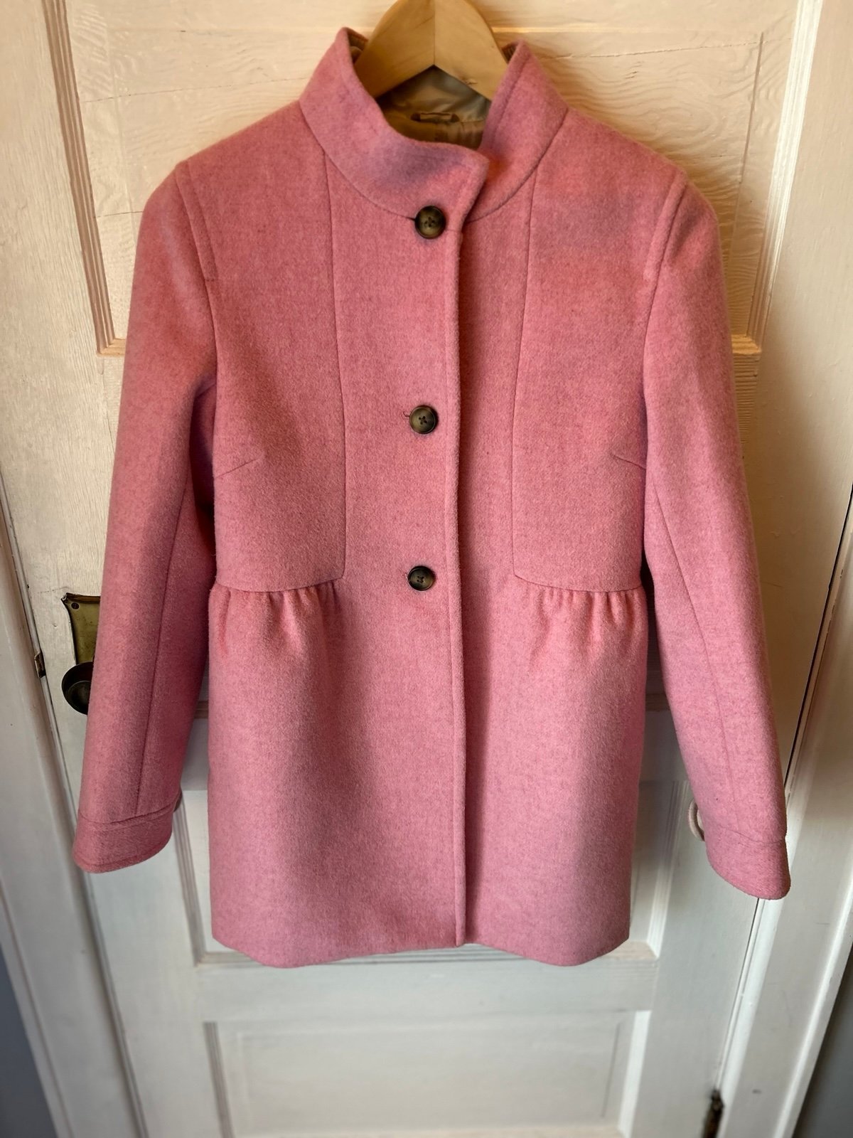 Crewcuts pink wool coat girls size 14