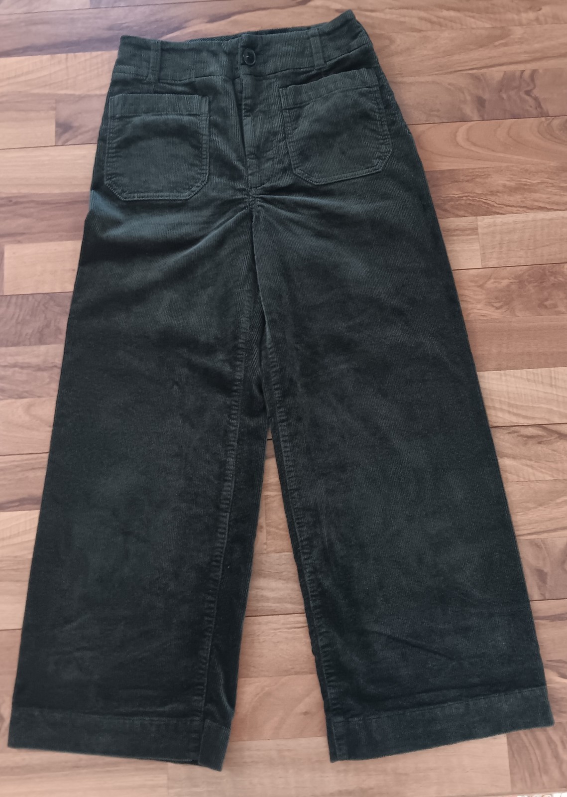 Anthropologie Maeve The Colette Wide Leg Pants Corduroy Size 27 Green
