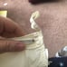 Large Vintage 1950s vinyl wet bathsuit / clothing / towel pool / beach bag sack