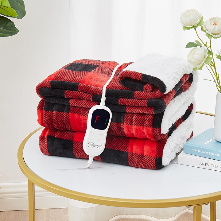 Electric blanket with overheat protection, machine washable (50 x 60)-RH437DW