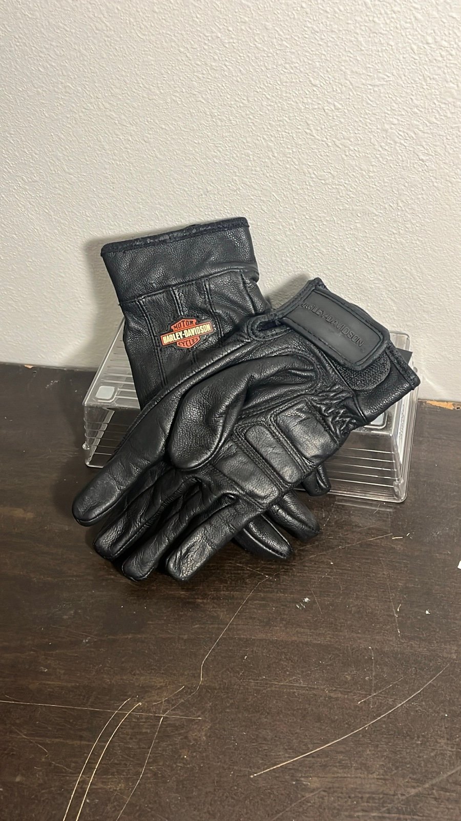 Harley-Davidson leather motorcycle gloves
