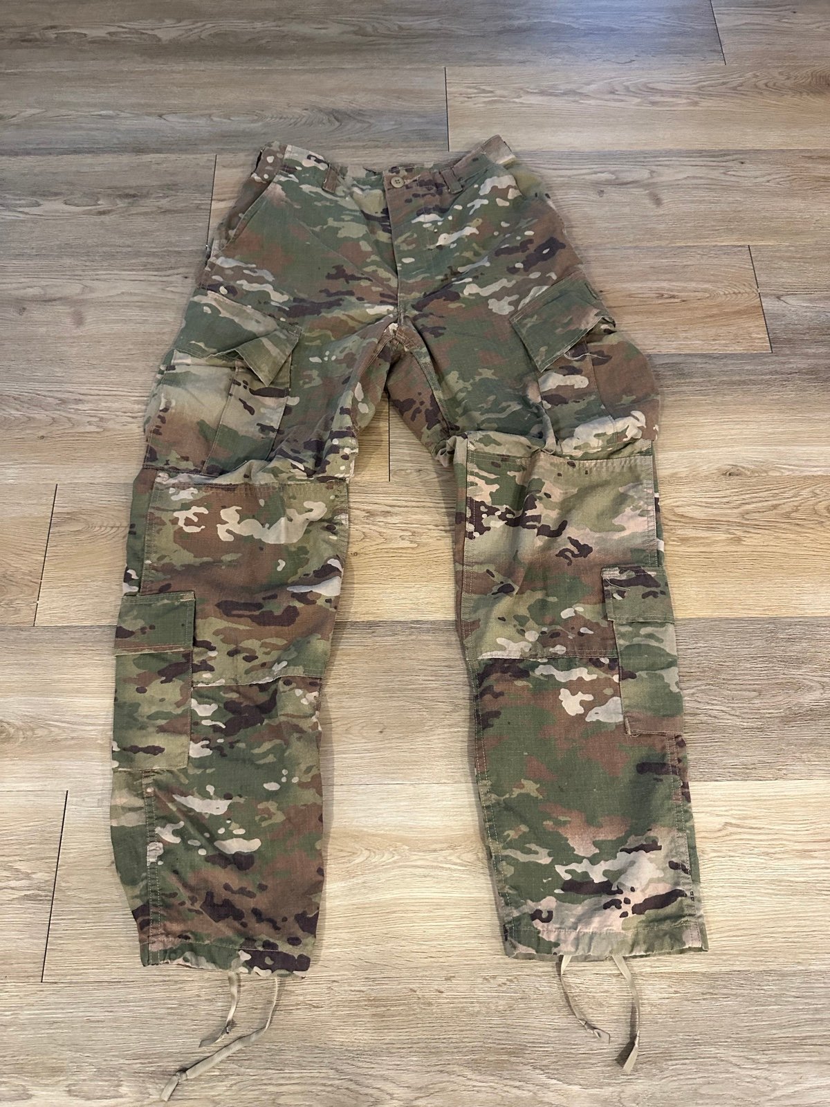 US ARMY COMBAT CAMO CARGO PANTS SZ L REG POLO SUPREME PALACE TROUSERS INSECT