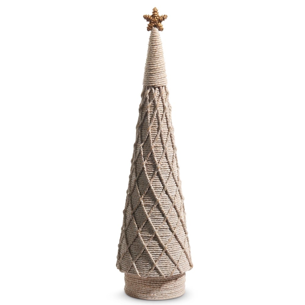 Whitewash Diamond Pattern Woven Tree