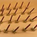 Burgundy/Gold Glass Candle Stick Ornaments (Italy) Clip On Ornament LOT of 20