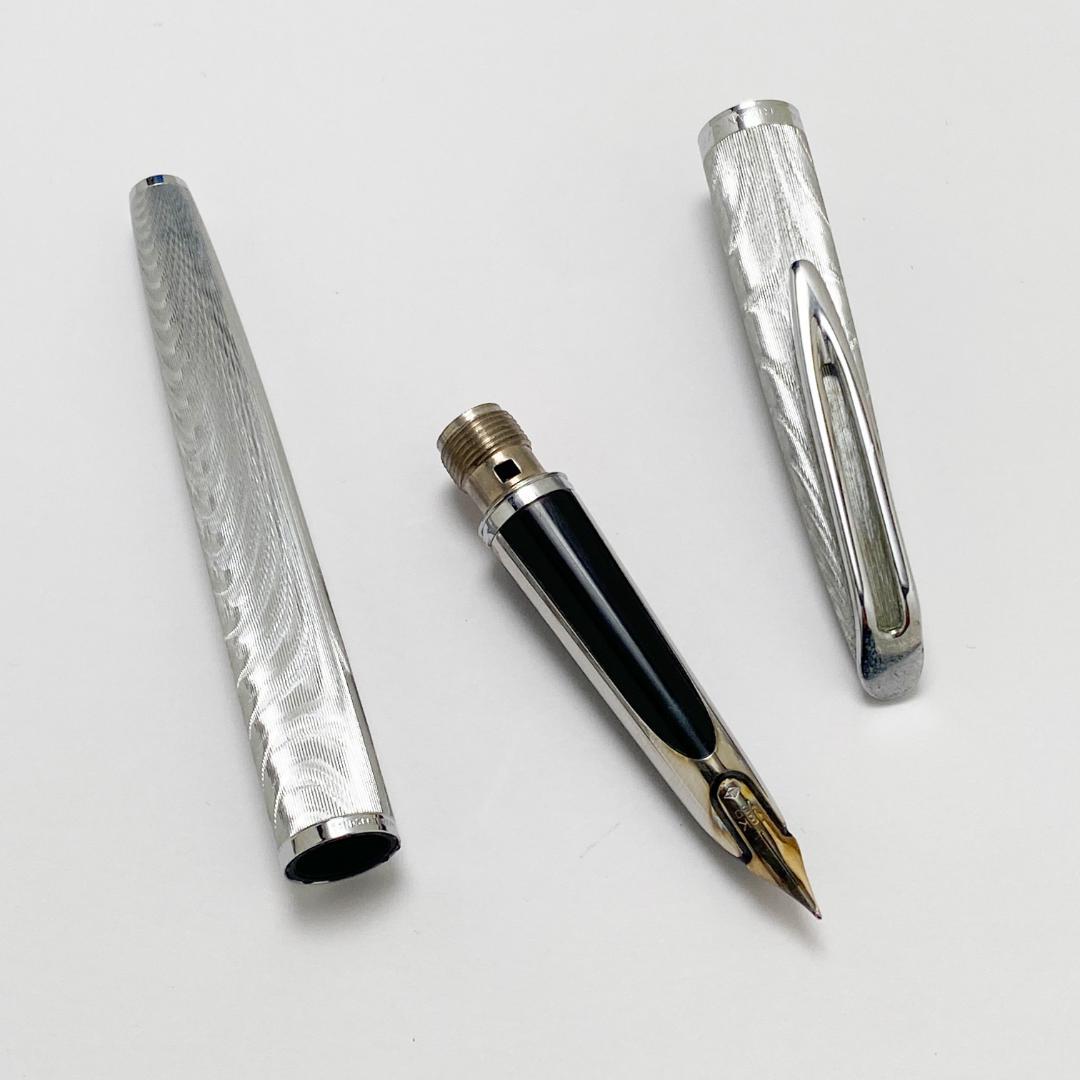 ウォーターマン 万年筆 PLAQUE ARGENT CF 18K ケース付（○(P-6