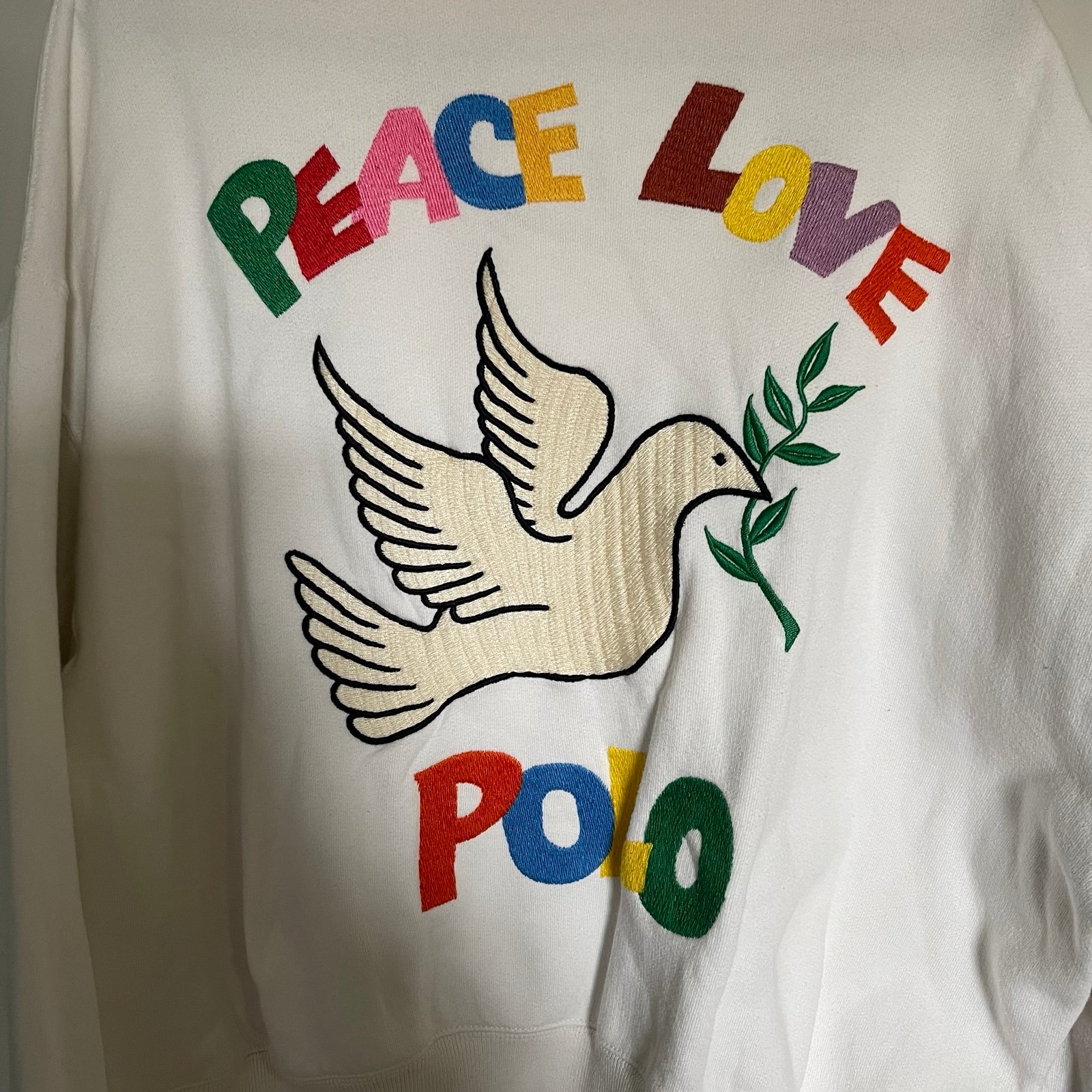 Polo Ralph Lauren Peace Love Logo Embroidery Long Sleeve