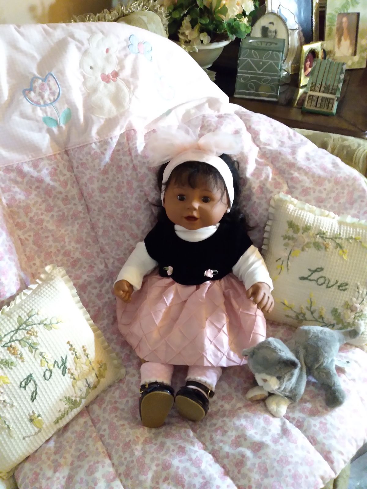 Beautiful African American reborn doll & Accessories