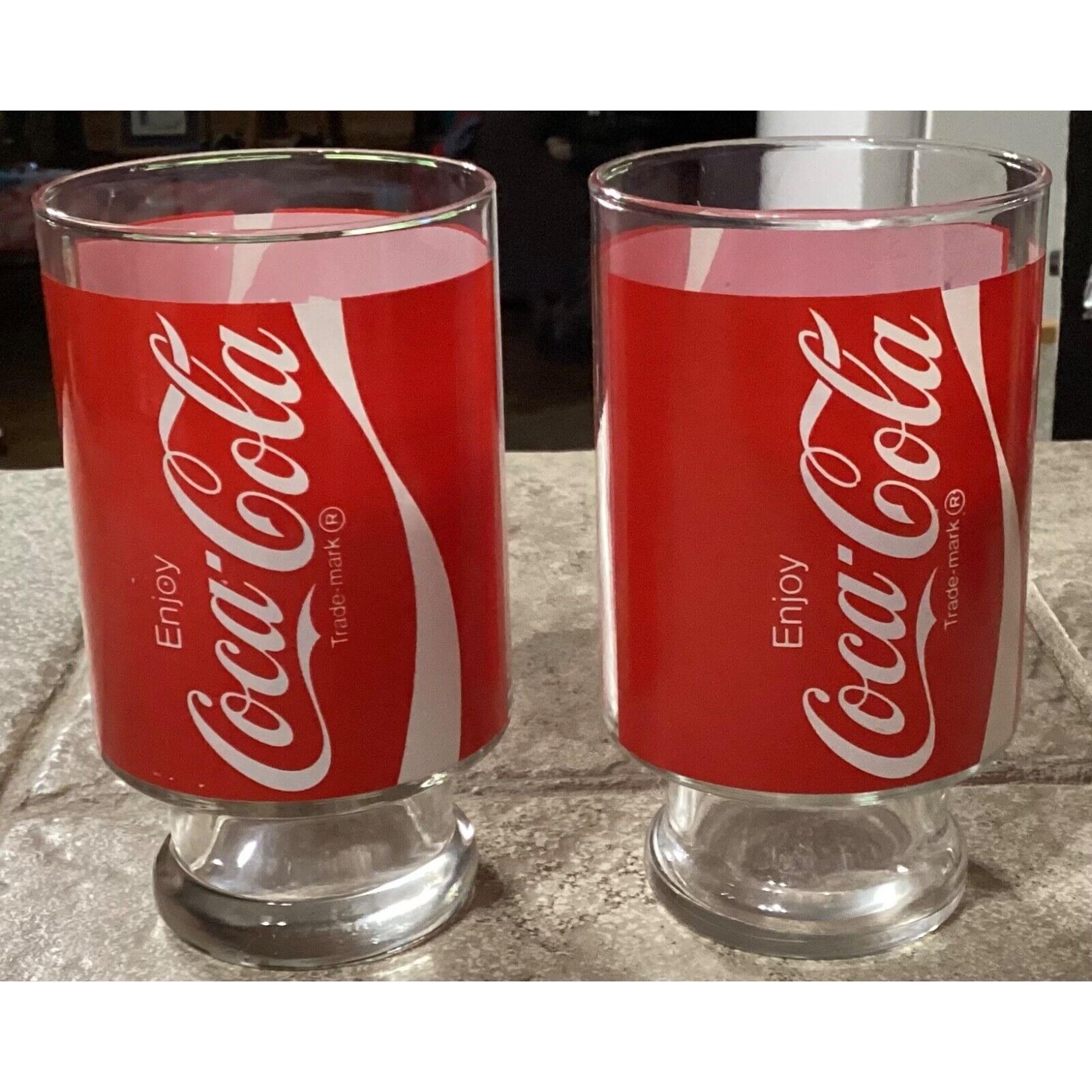 Set of 2 ~ Enjoy Coca-Cola Coke Drinking Glasses