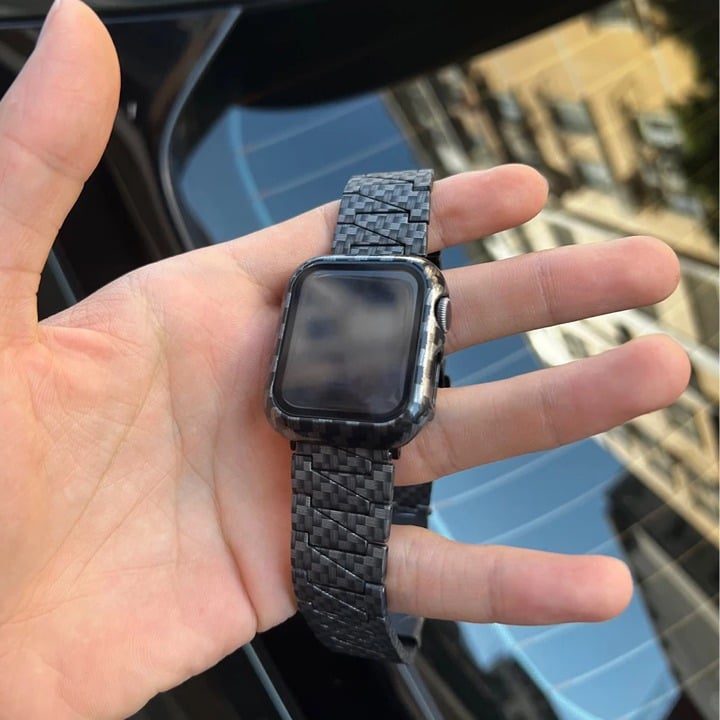 Only Band - Stainless Steel Metal Strap for Apple Watch Carbon Fiber Ultra 49mm