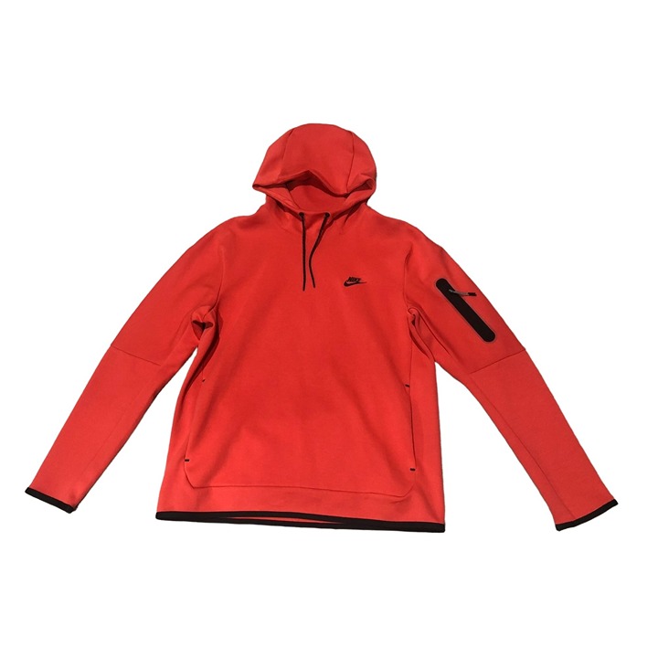 Nike Tech Fleece Pullover Hoodie Orange Mens 2XL