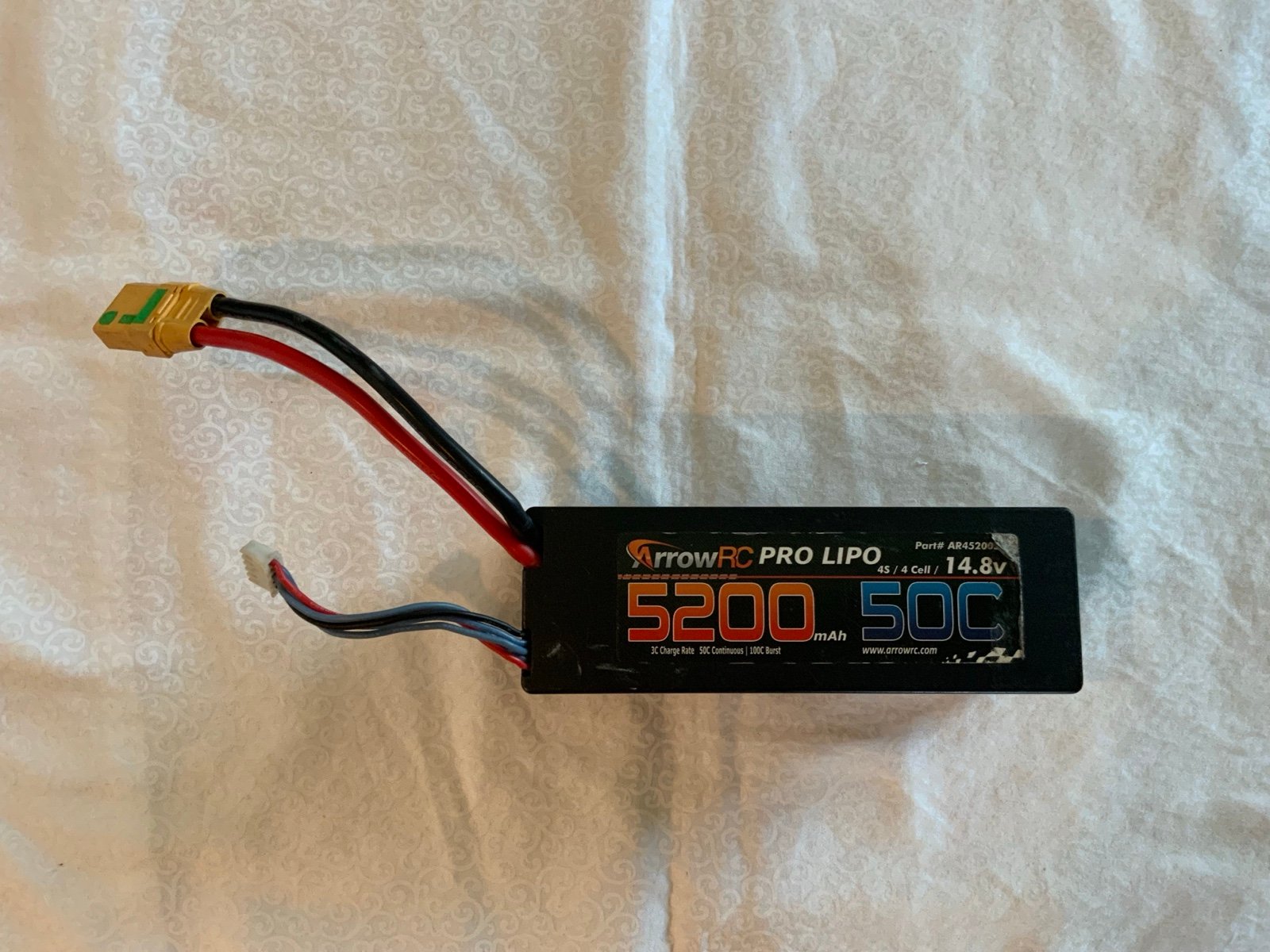 Arrow RC Pro Lipo 5200 mAh Battery 14.8v 4 cell