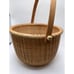 VTG Nantucket Wicker Round Swing Basket Handmade