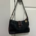 Vintage BRAHMIN BLACK/BROWN LEATHER SHOULDER BAG