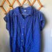 Navy Polka Dot Button up