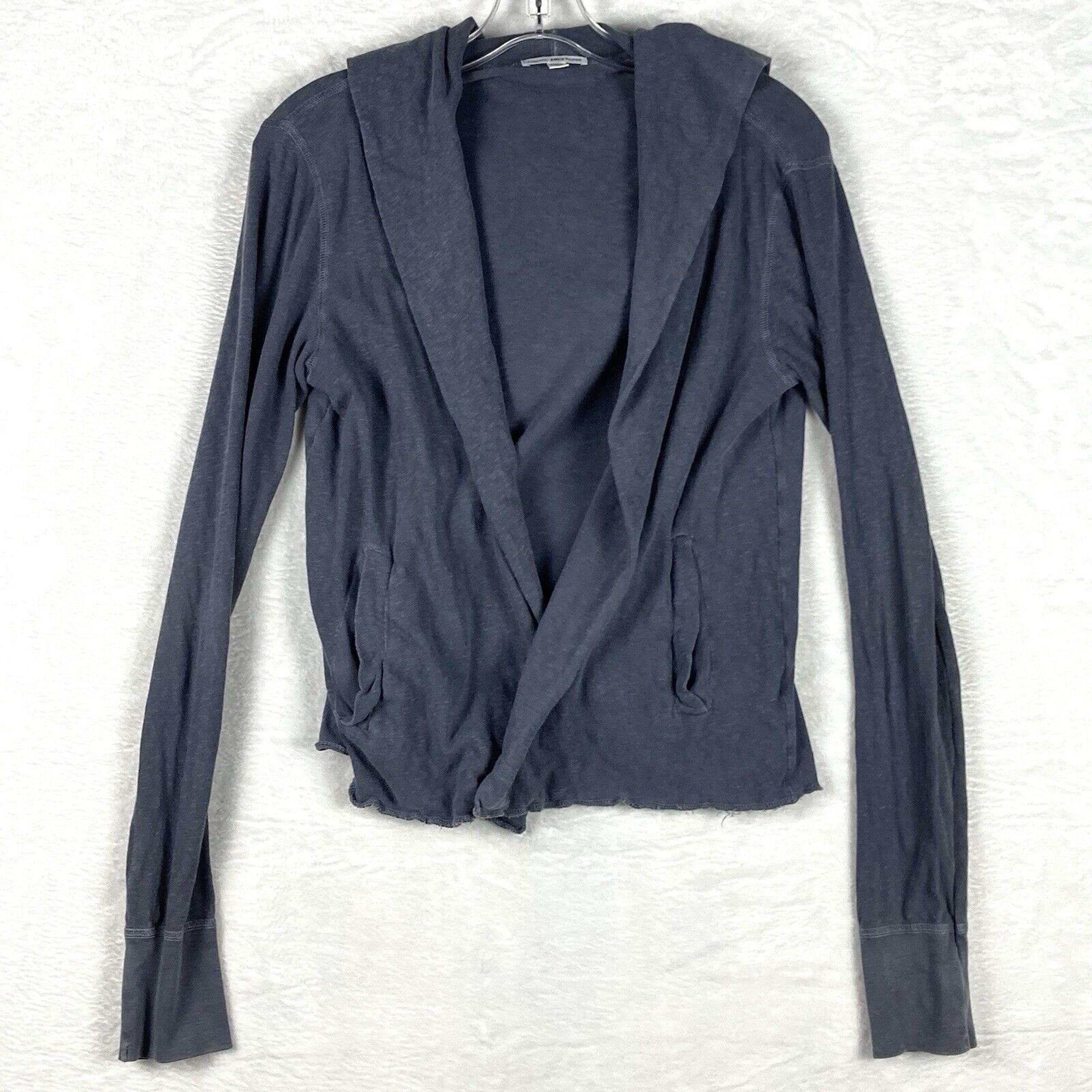 Standard Womens 1 (S) Minimalist Gray Open Drape Cardigan Sweater - James Perse