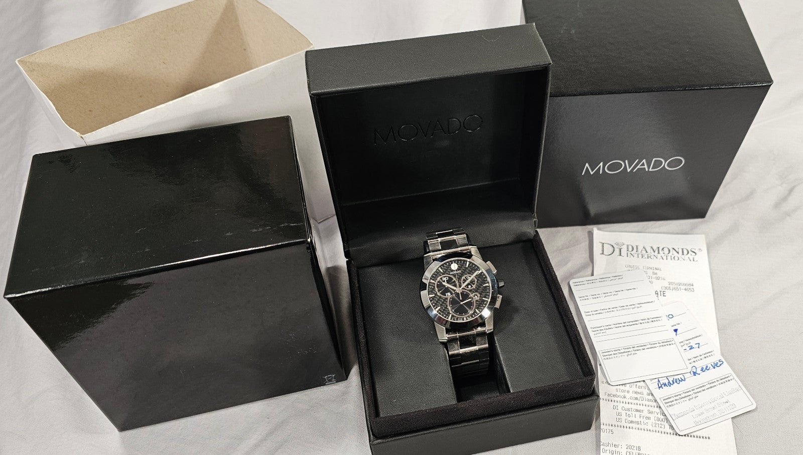 Movado VIZIO Carbon Fiber Chronograph Men's Watch 83C51890