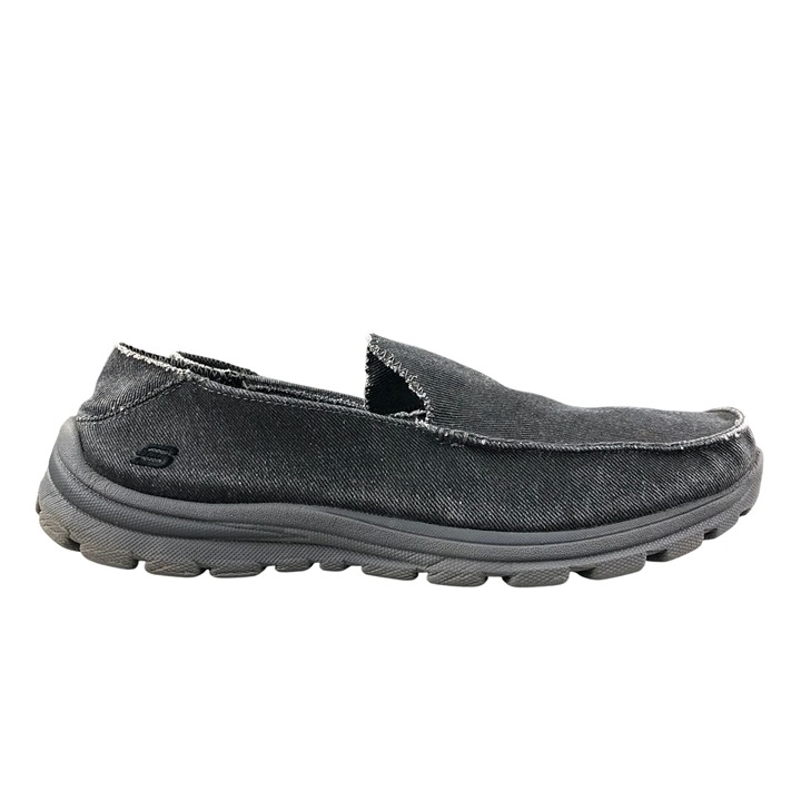 Skechers Men's Size 12 Milford Black Grey* Relaxed Fit Memory Foam Loafers 64368