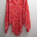 Escada Red & White Silk Handkerchief Skirt Size 10 US/ 40 EU