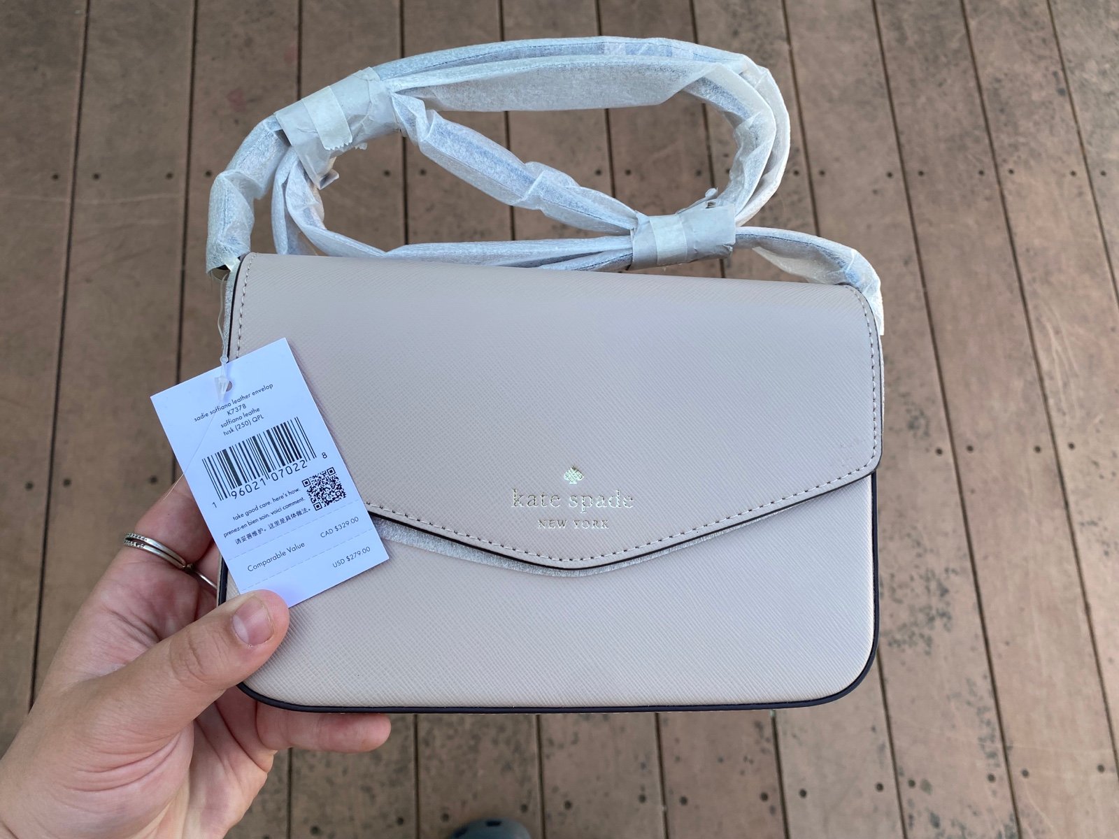 Kate Spade taupe crossbody