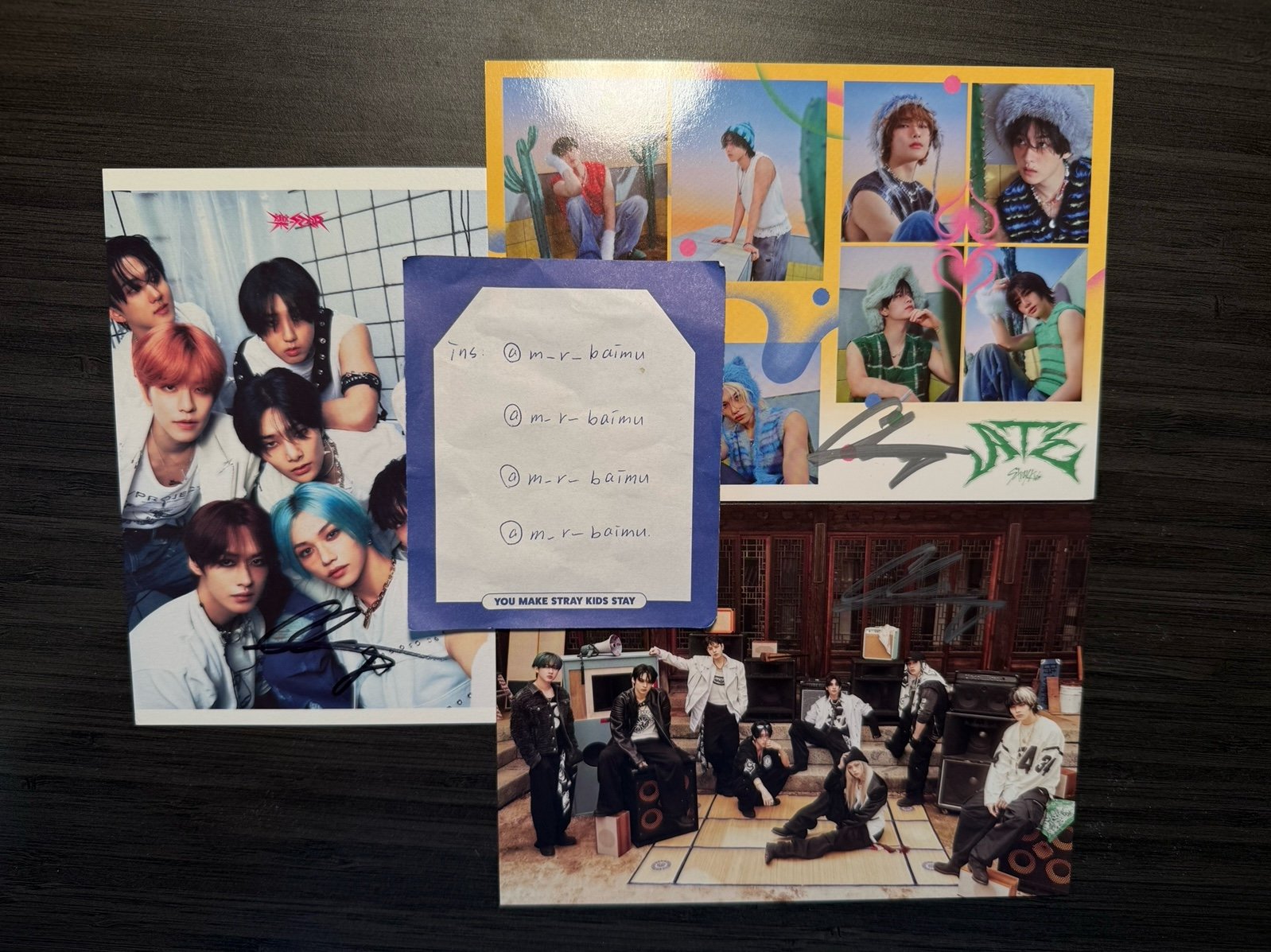 Stray Kids Bang Chan Signed Postcards
