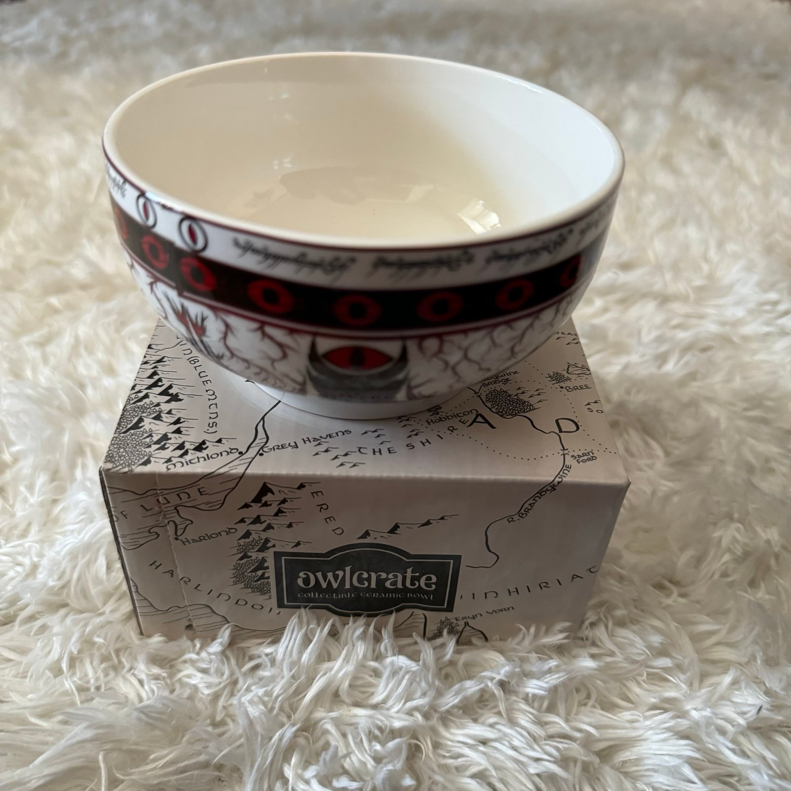 owlcrate lord of the rings lotr mordor bowl
