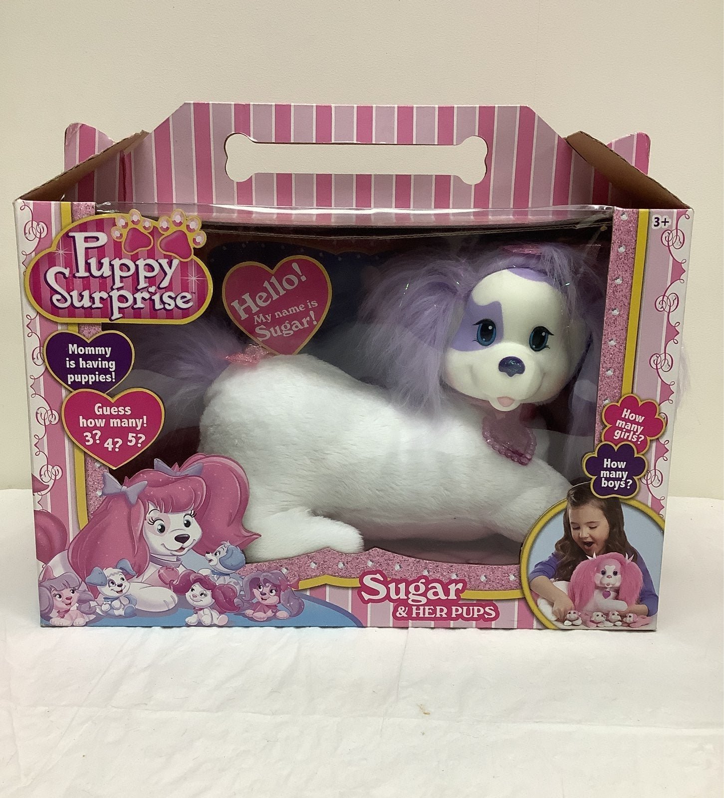 NEW PUPPY SURPRISE SUGAR & HER PUPS ~ VHTF MOMMY PLUSH DOG w/ 3 4 OR 5 PUPPIES!