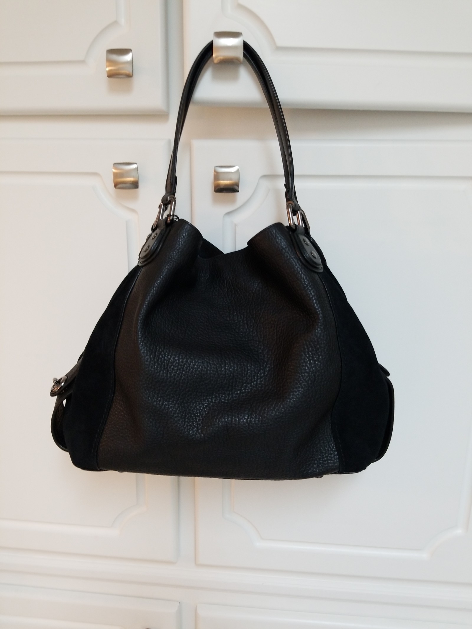 COACH LEATHER AND SUEDE HOBO
