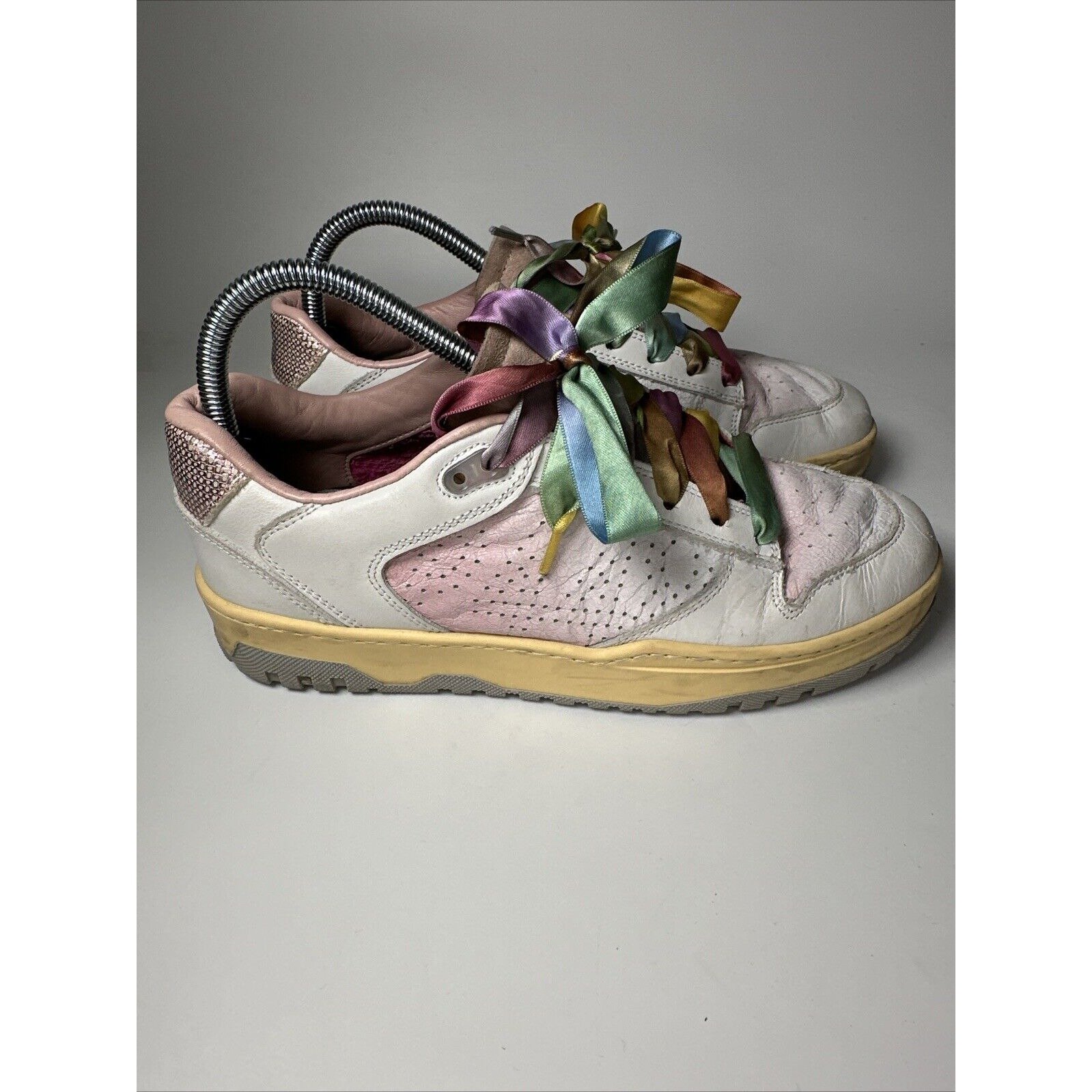 P448 Mason Shade White Sneakers 39 Multicolor Custom Made In Italy Size 8.5 - 9