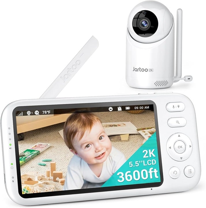 2K Video Baby Monitor with Camera and Audio, 3600ft Long Range Baby 1 camera