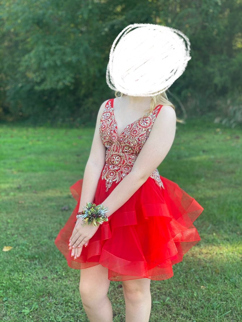 Short, formal dress
