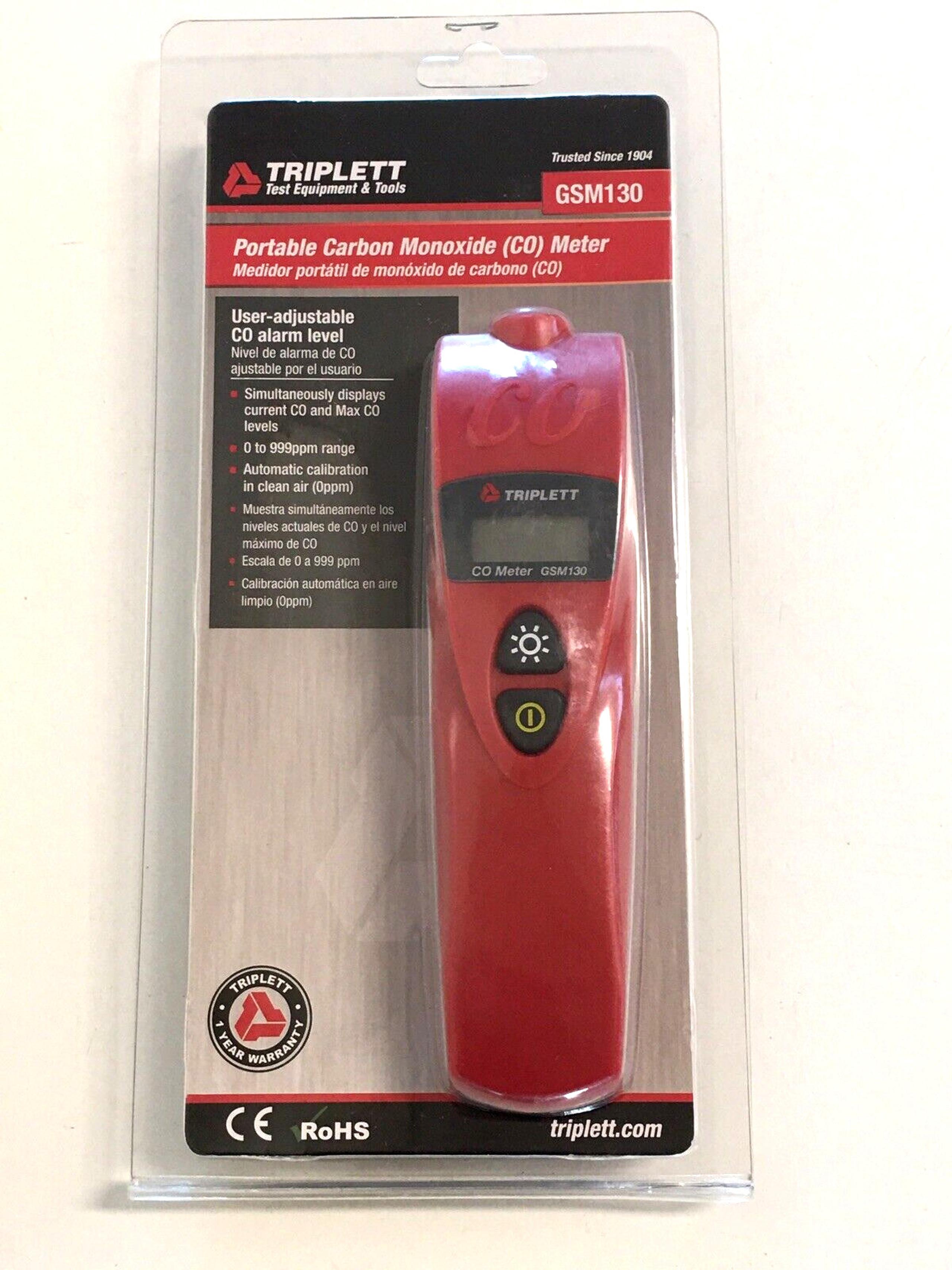 New Triplett GSM130 Portable Carbon Monoxide CO Meter
