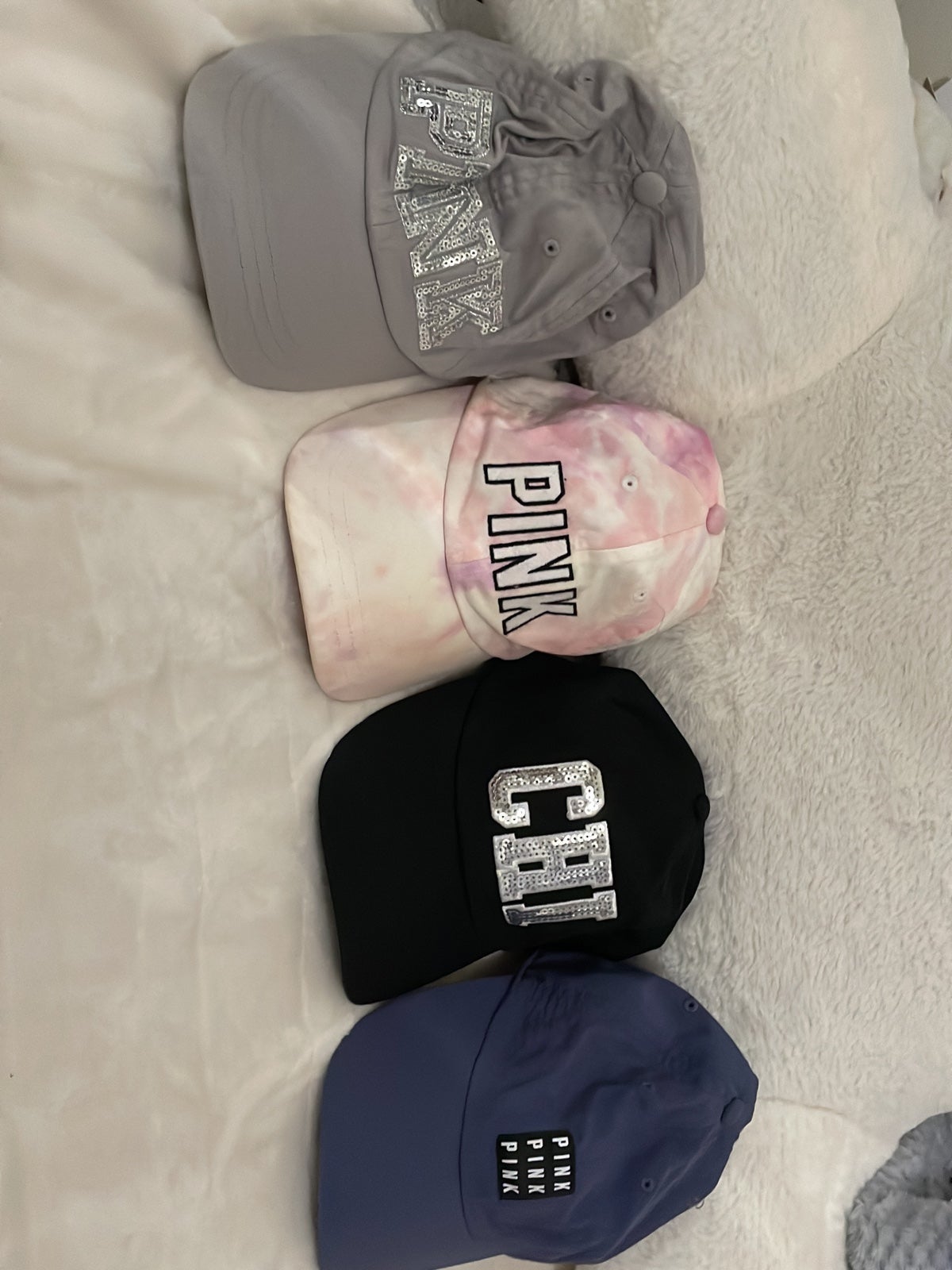 Victoria’s Secret brand pink baseball caps
