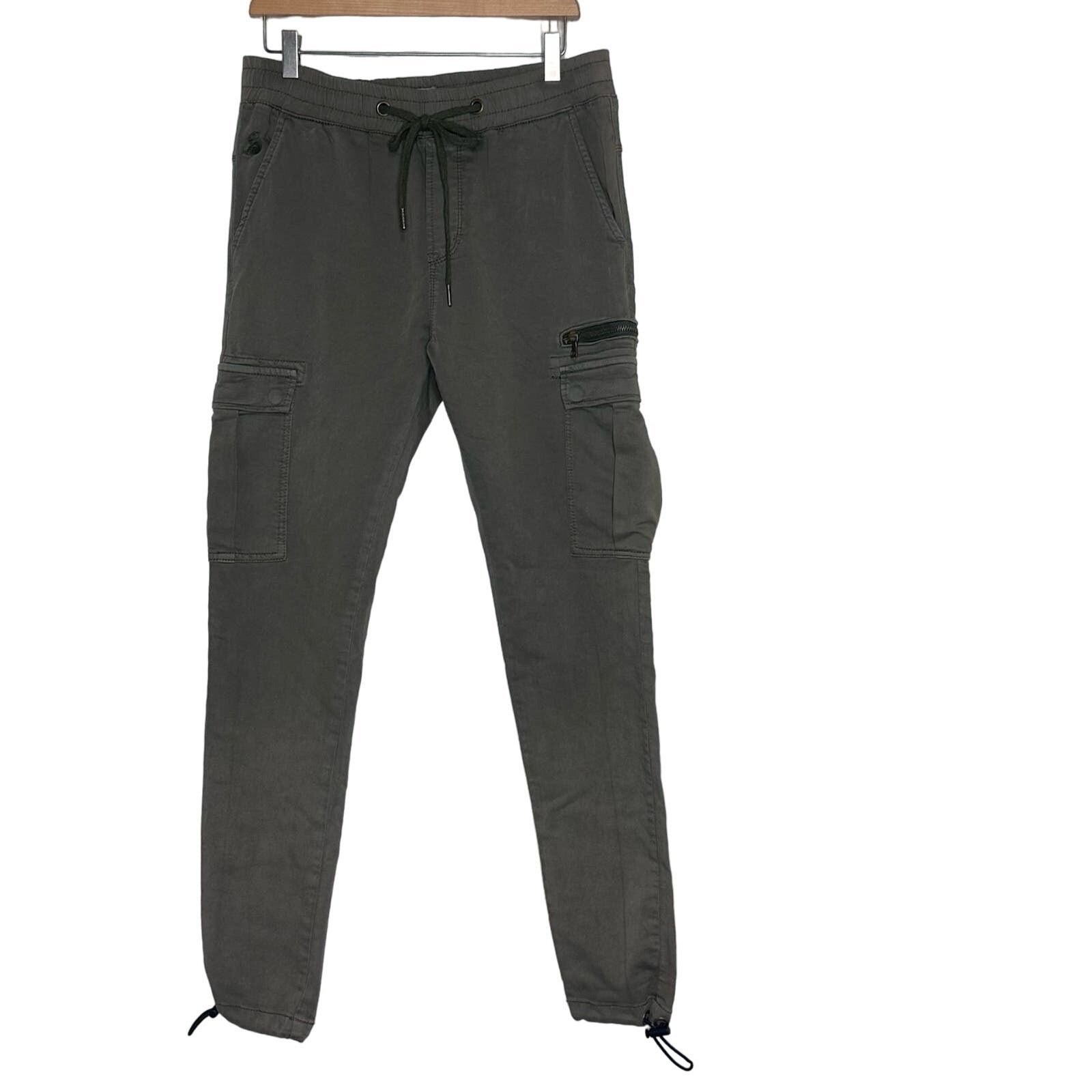 Kuwallatee M 34x32 mens army green cargo utility pull on minimalist pants