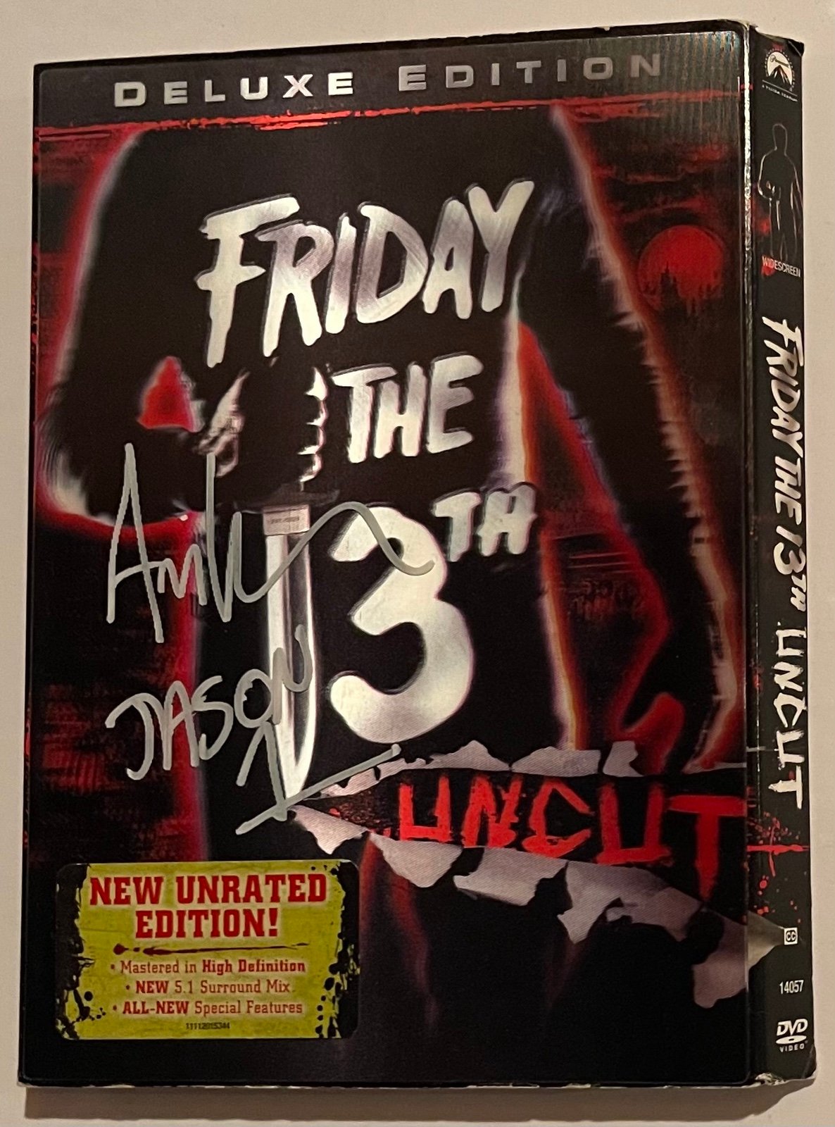 ARI LEHMAN Signed Friday the 13th Part 1 DVD, 2009 LENTICULAR SLIPCOVER