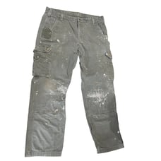 Carhartt Ripstop Distressed Destroyed Cargo Pants 40x 30 Grunge Double Knee