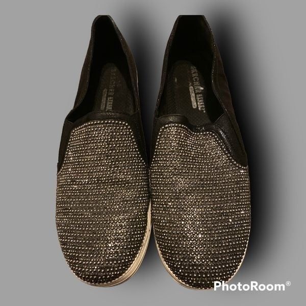 SKECHERS “Street” Memory Foam Slip On w/Bling Studs