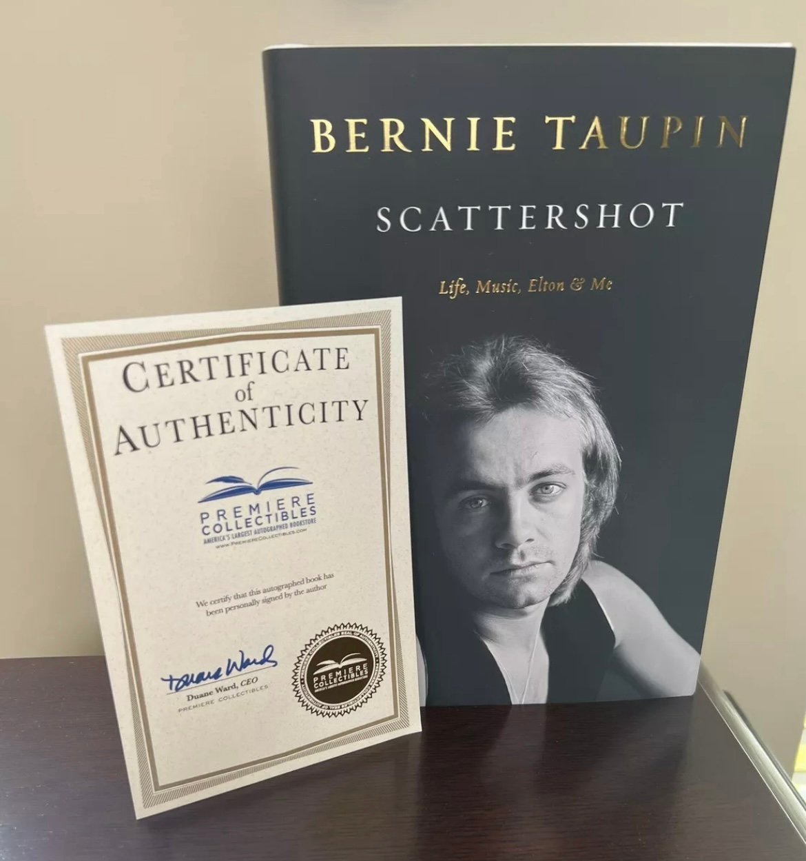 SIGNED Bernie Taupin Scattershot Life: Music Elton & Me 1st Edition H/C Book COA
